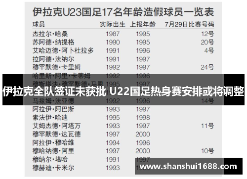 伊拉克全队签证未获批 U22国足热身赛安排或将调整